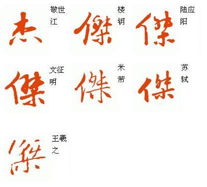 杰的繁體字